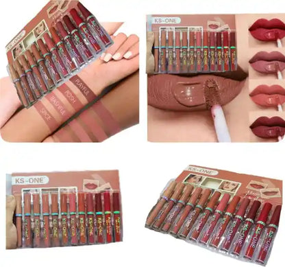 KS-one liquid Matte lip gloss pack 12