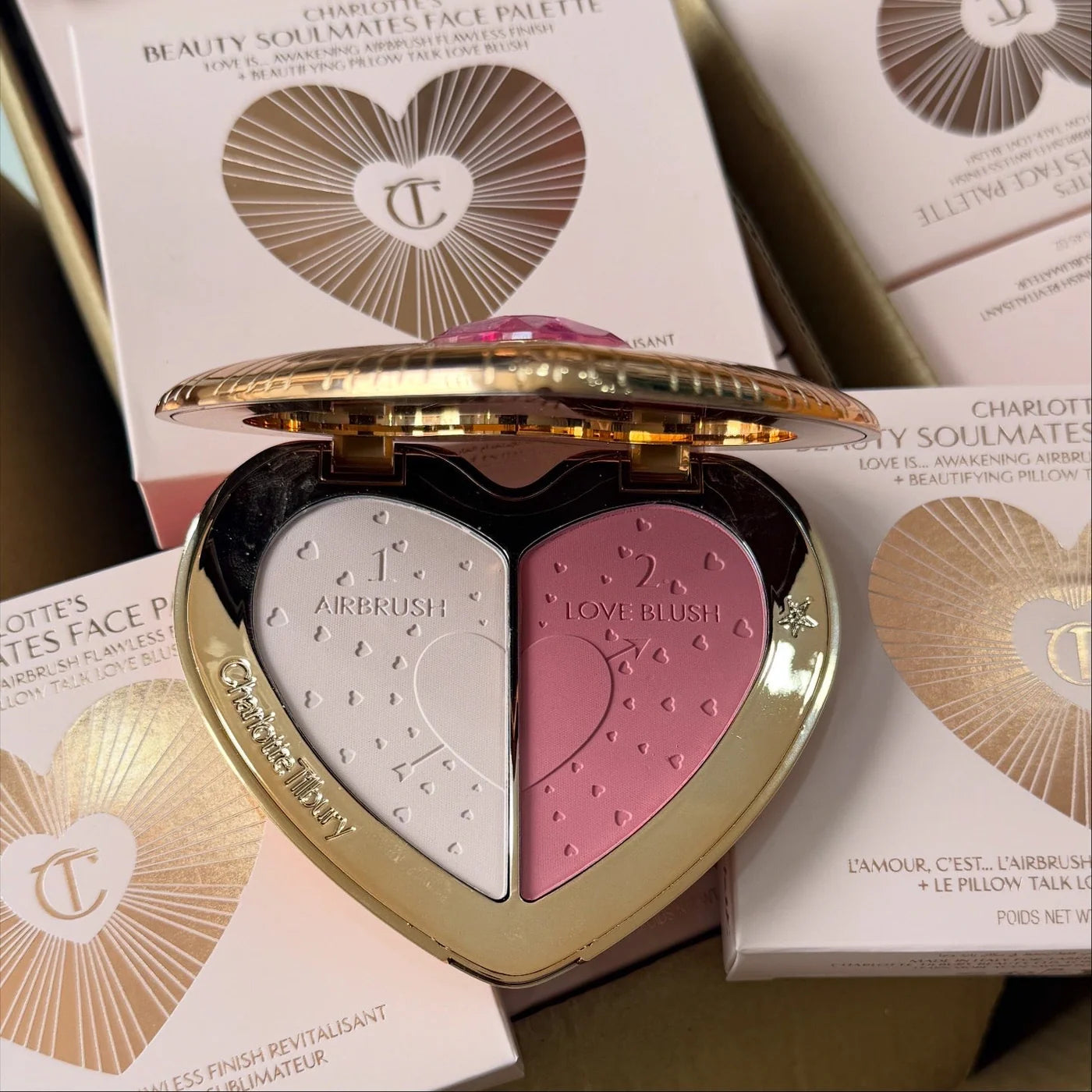 Charlotte Tilbury - Soulmates Face Palette - PILLOW TALK FLAWLESS PINK