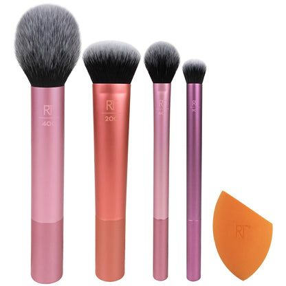 Real Techniques Everyday Essentials Brushes And Sponge Set