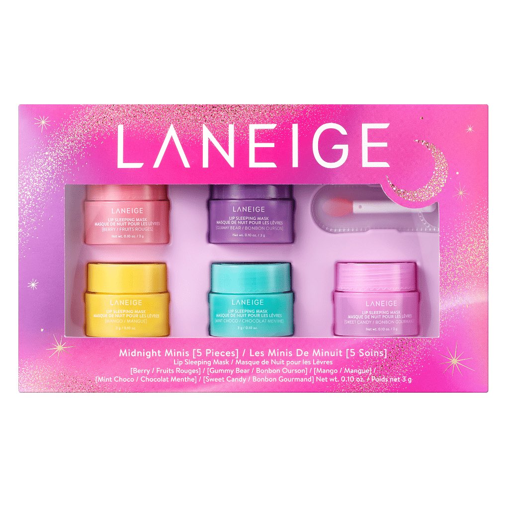 LANEIGE Midnight Minis Lip Sleeping Mask (pack of 5)