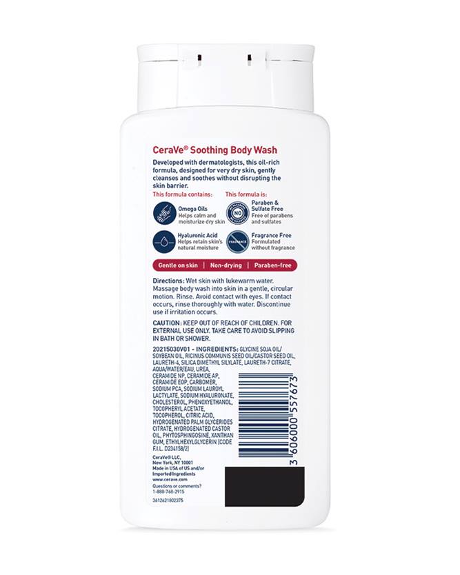 Cerave Soothing Body Wash for Very Dry Skin 296ML