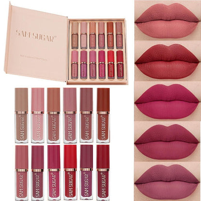 Macallure 12 pcs Matte Liquid Lip Gloss Set